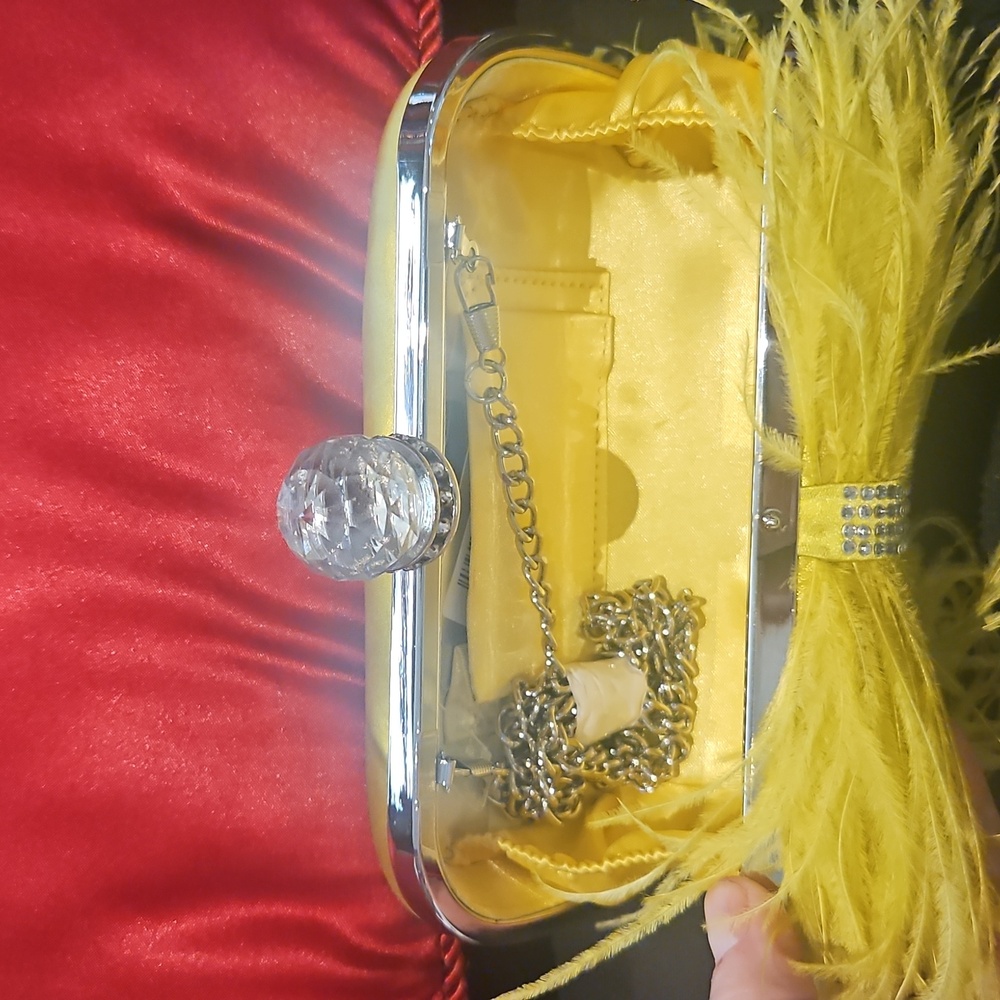 Ostrich Feathered Mini Evening Bag - Picture 3 of 10